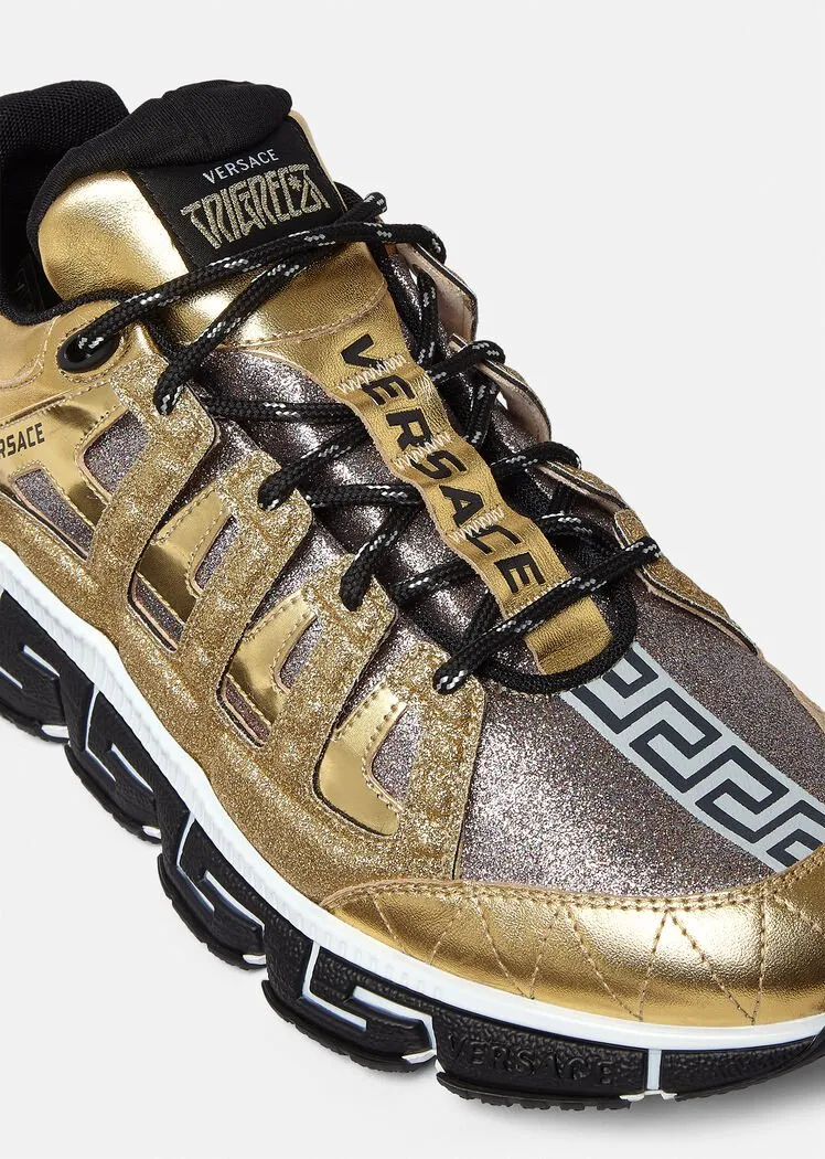 VERSACE TRIGRECA SNEAKERS  ORO/MULTICOLOR