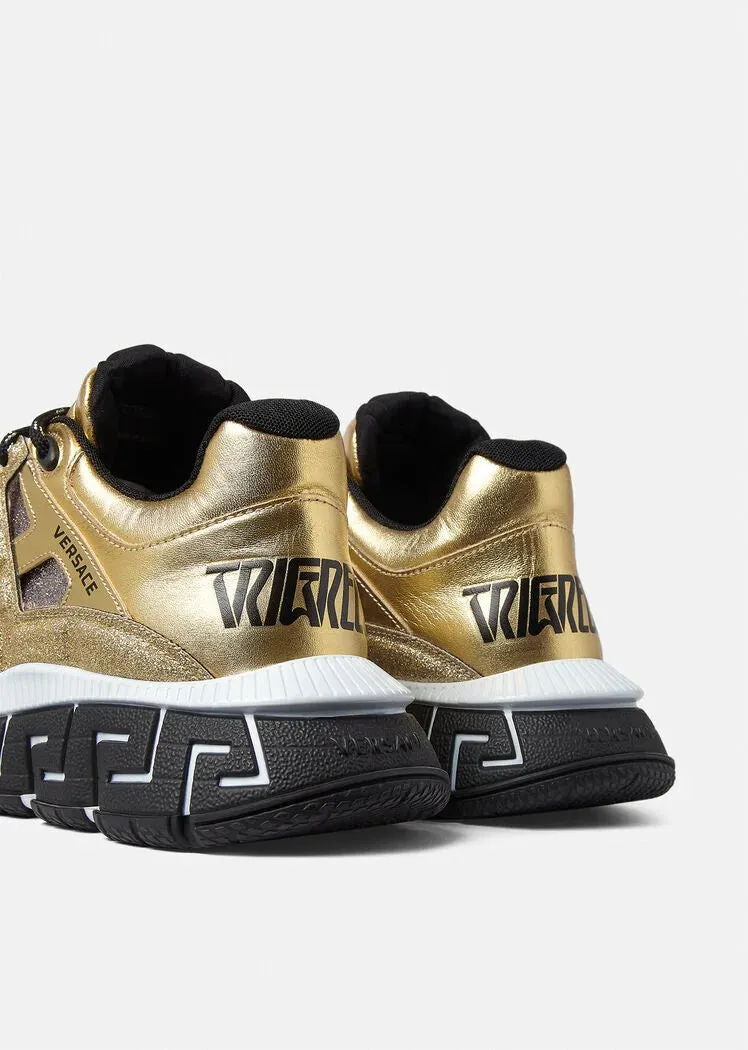 VERSACE TRIGRECA SNEAKERS  ORO/MULTICOLOR