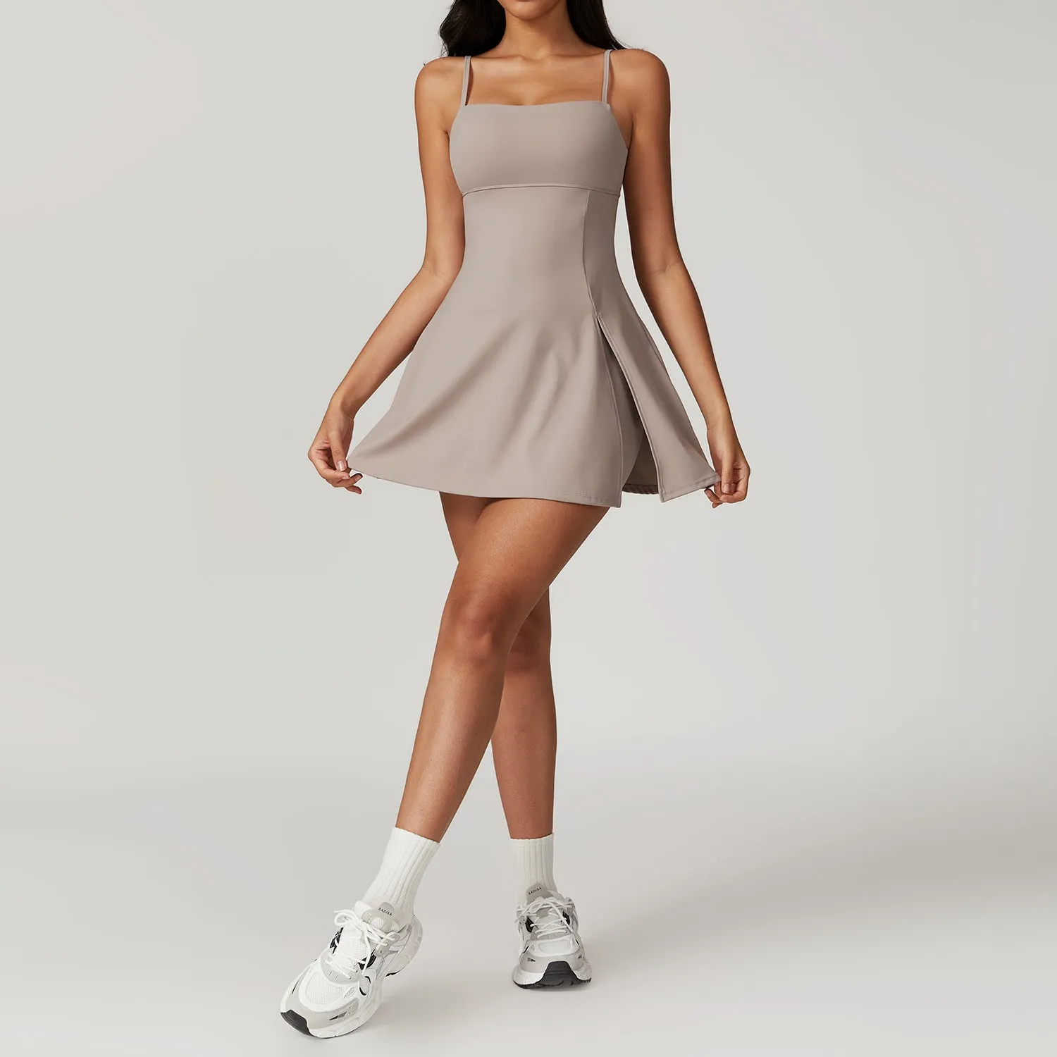 Versatile A-Line Dress with Built-In Shorts