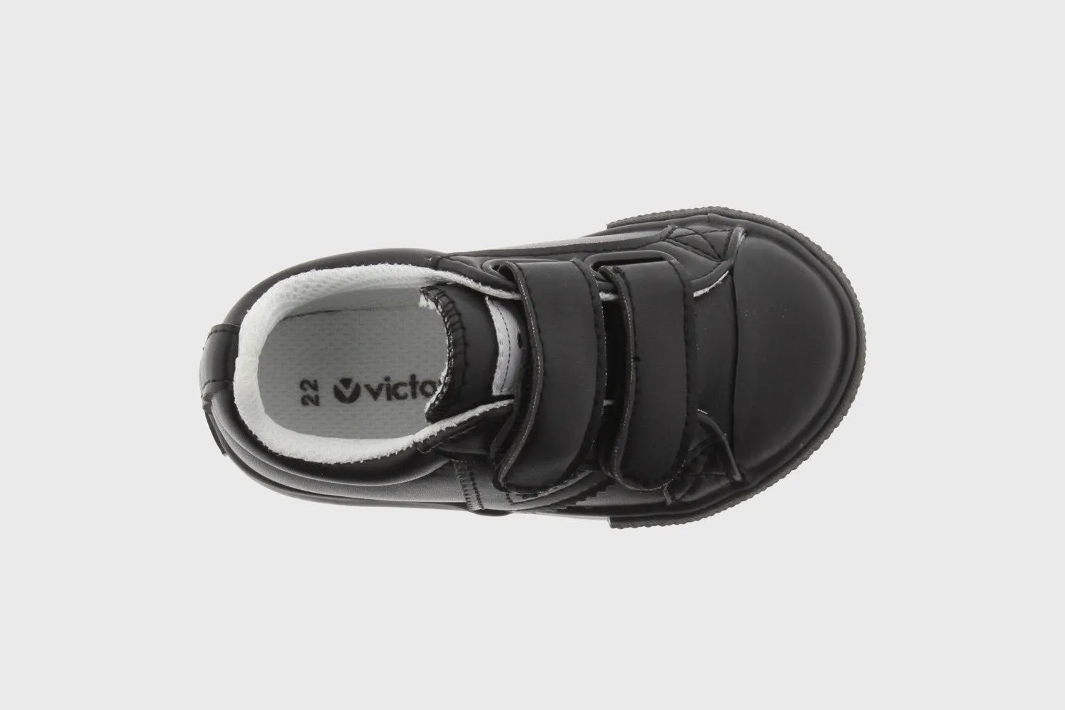 Victoria Black Vegan Leather Baby Boy Slip On Sneakers