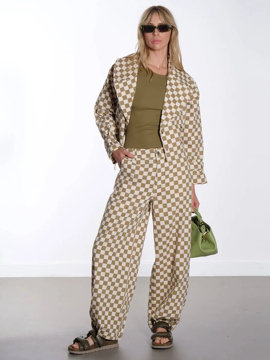Viper Trousers - Brown Checked