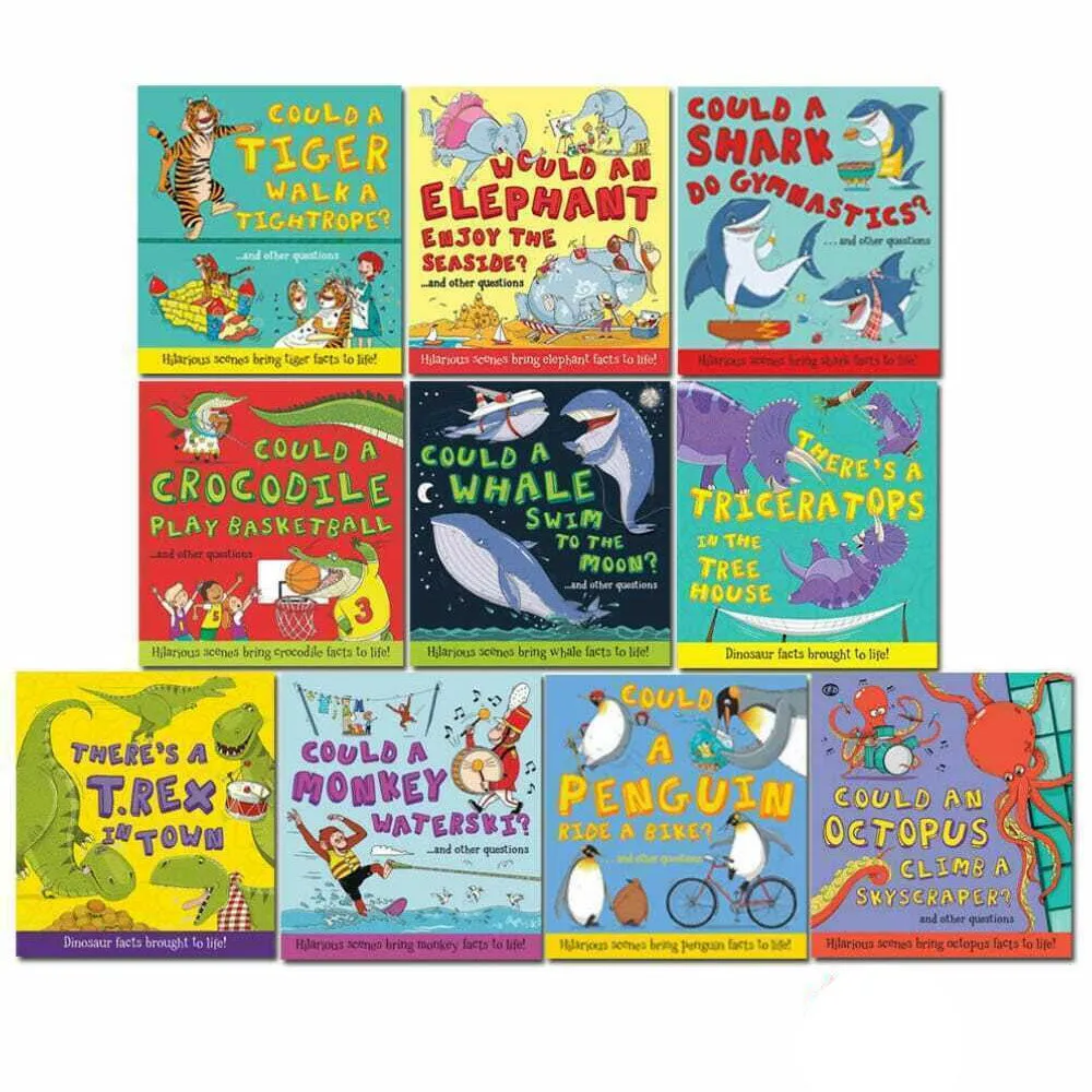 What If Series Hilarious Scenes Brings Animals Facts To Life 10 Books Collection Set