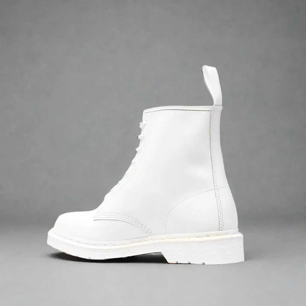 White Italian Leather Appoggio Ankle Rugged Lace Up Combat Hiking Boots with Chunky Track Sole - Boots
