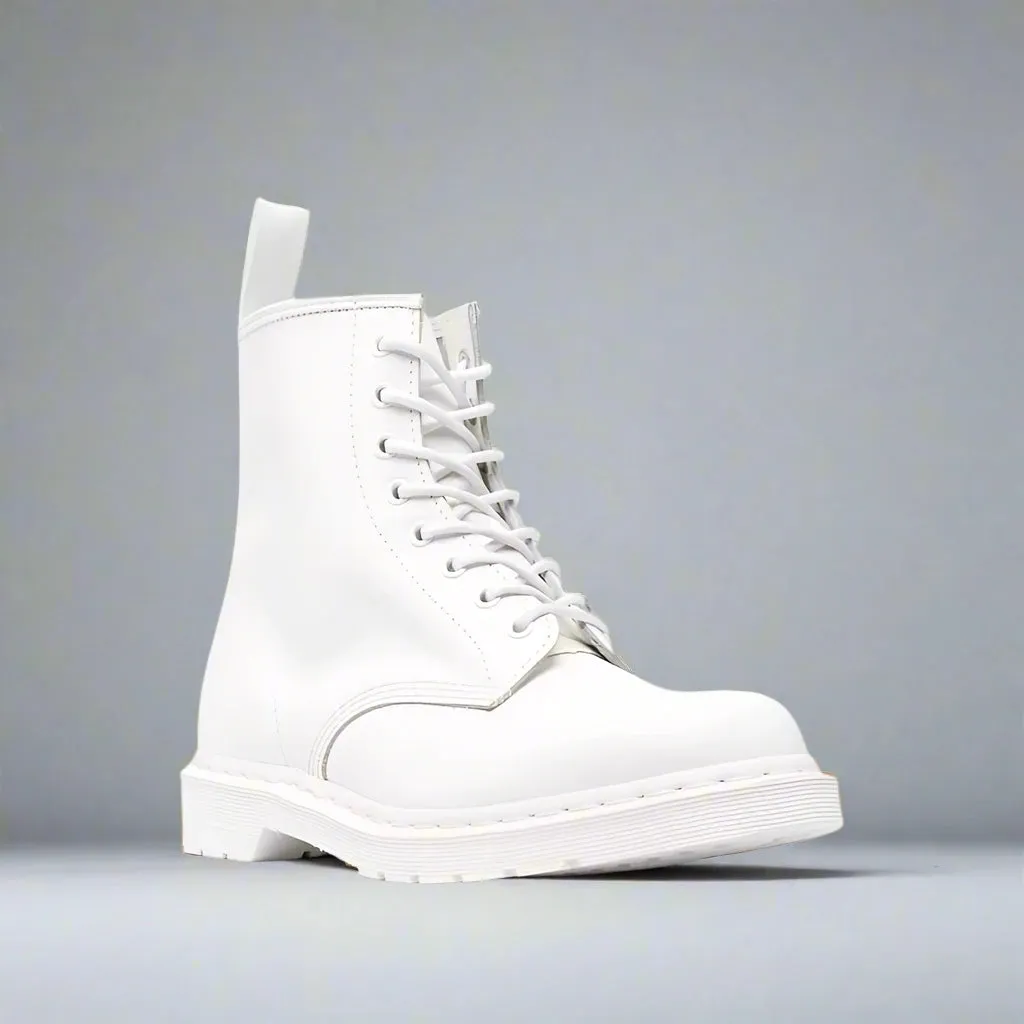 White Italian Leather Appoggio Ankle Rugged Lace Up Combat Hiking Boots with Chunky Track Sole - Boots