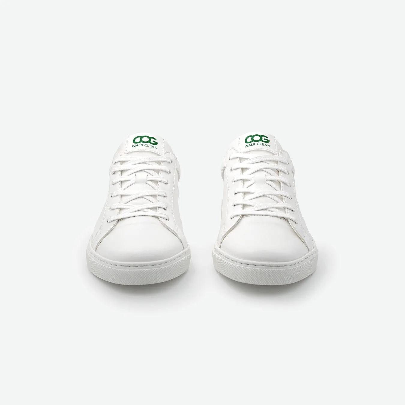 Winton Unisex Vegan Leather Sneakers | White & Green