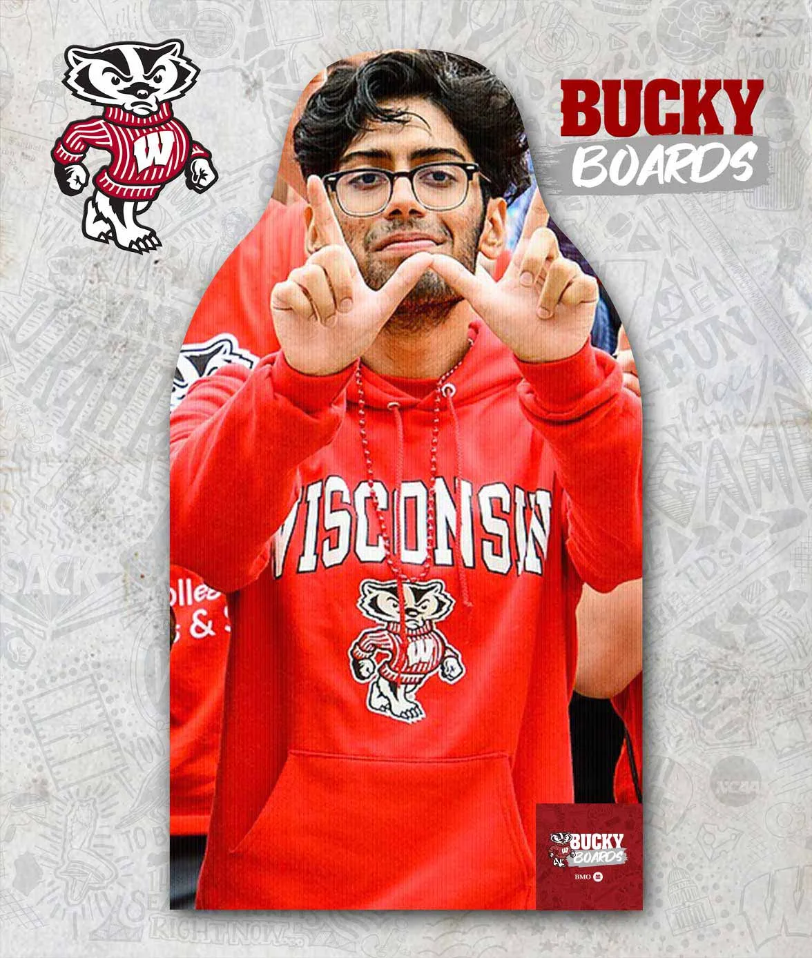 Wisconsin - Team Family Bucky Boards