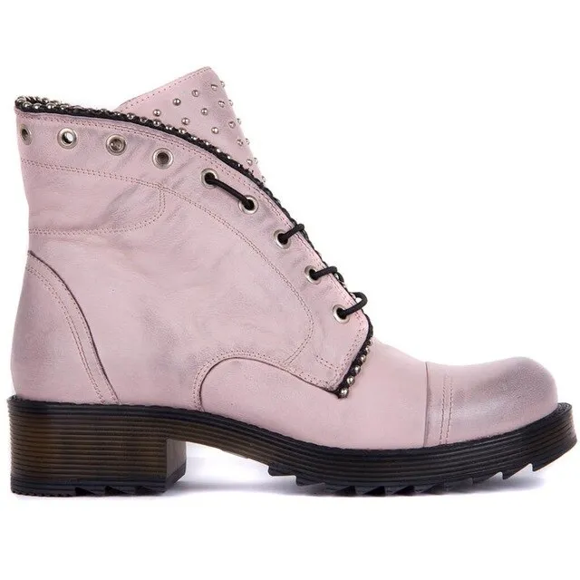 Women Genuine Leather Boots Winter