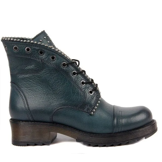 Women Genuine Leather Boots Winter
