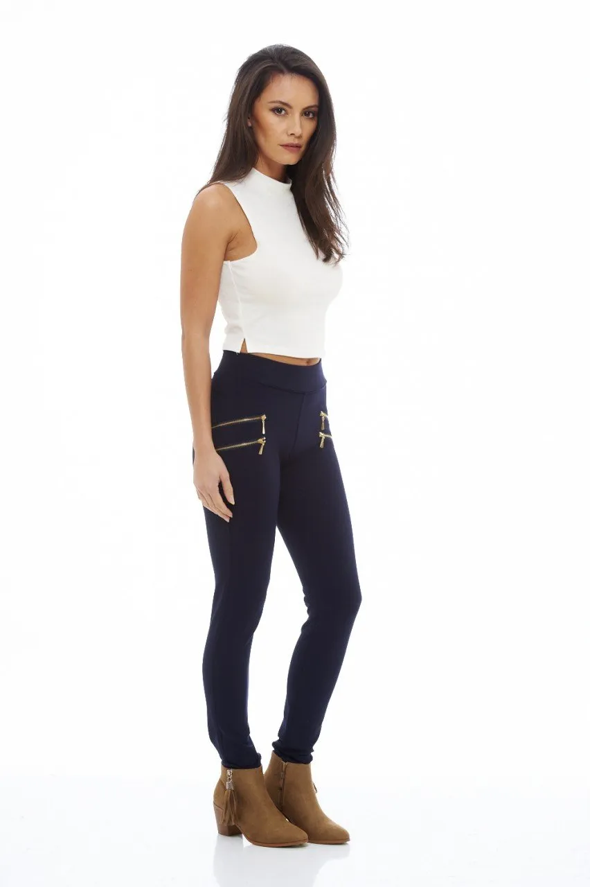 Zip Detail Leggings